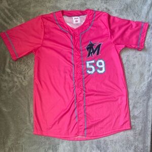 Miami Marlins x Barbie SGA Promotional Pink Game Day Jersey #59